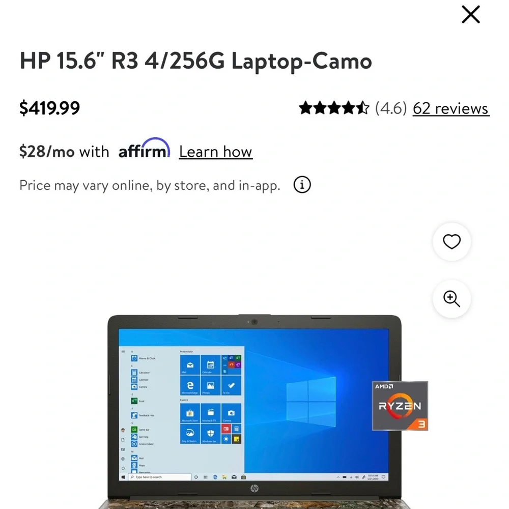 Camo HP 15.6” Laptop